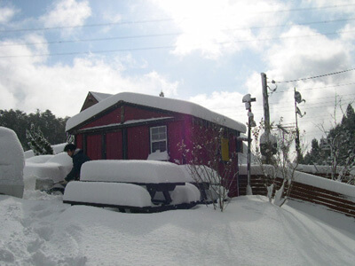 京都京北アピア周辺の積雪